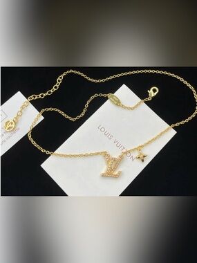 FINAL PRICE DROP: Louis Vuitton Gold-tone LV Pendant Necklace with Star Charm